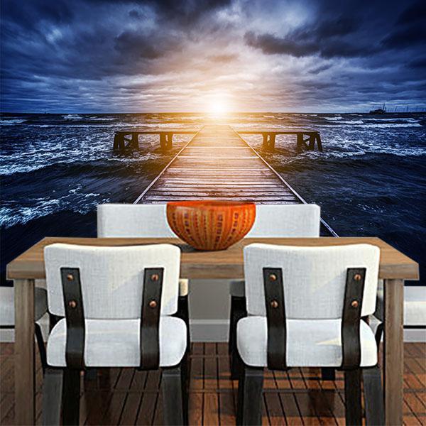 3D Sunset Sea 091 Wallpaper AJ Wallpaper