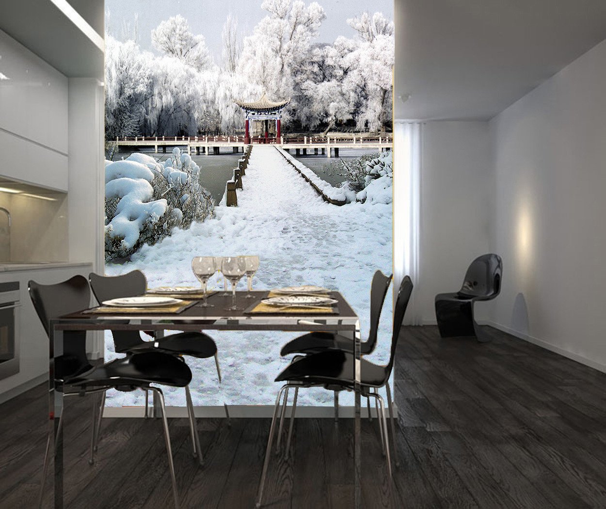 Snowcapped Lake Wallpaper AJ Wallpaper