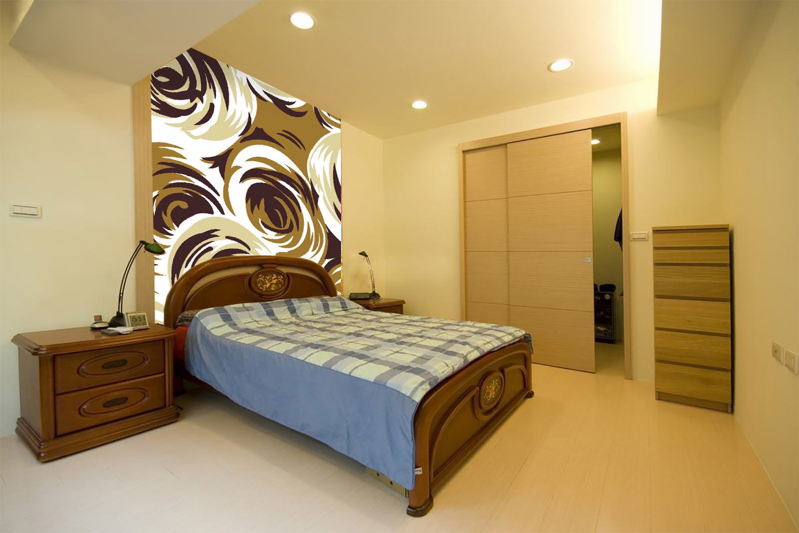 Modern Art Flowers Wallpaper AJ Wallpaper