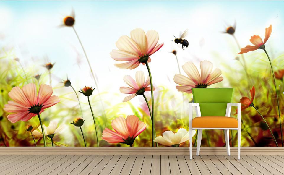 Beautiful Flowers Fields Wallpaper AJ Wallpaper