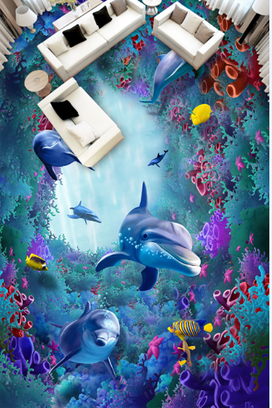 3D Beautiful Sea Bottom Floor Mural Wallpaper AJ Wallpaper 2