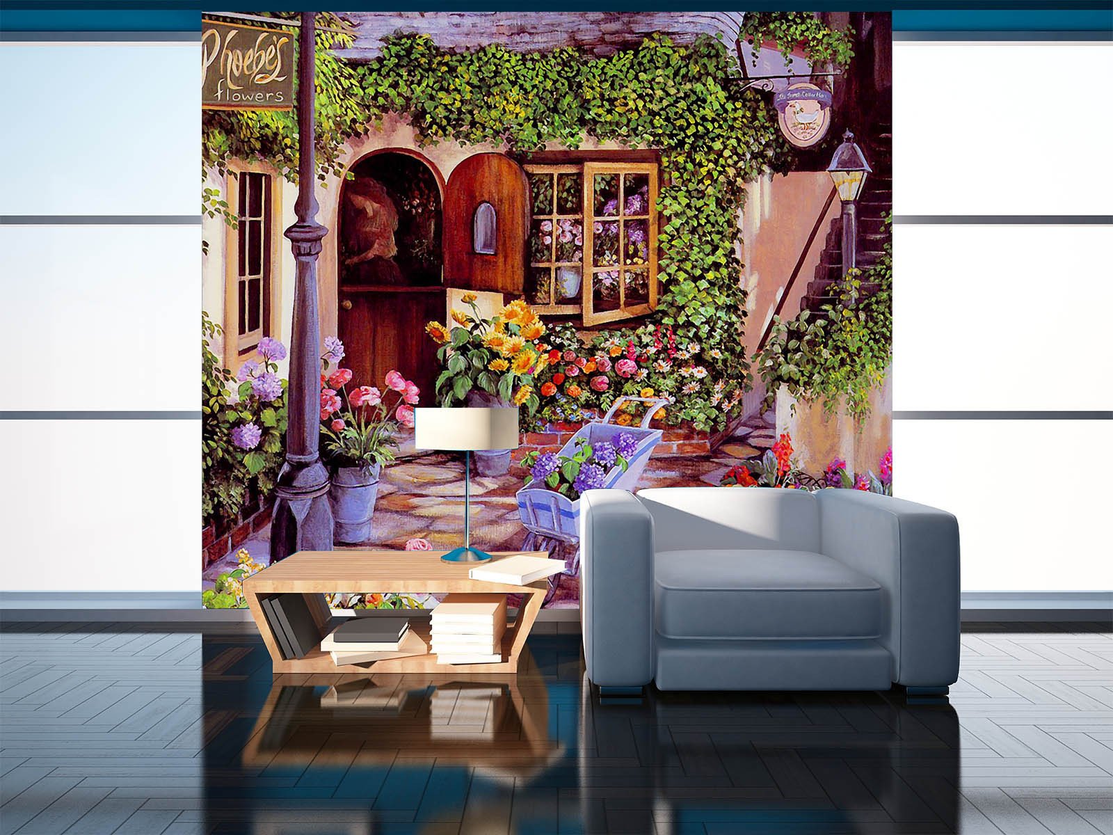 Yard Flowers Wallpaper AJ Wallpaper