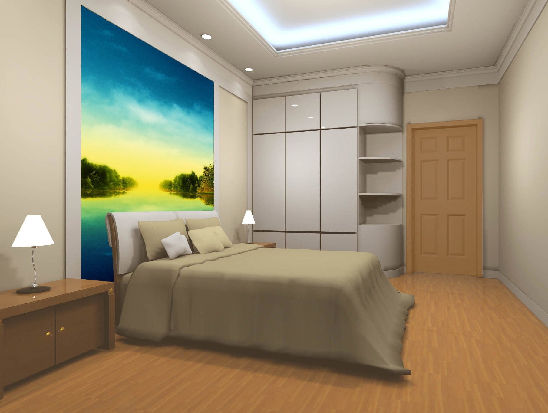 Lake Sunset Glow 1 Wallpaper AJ Wallpaper