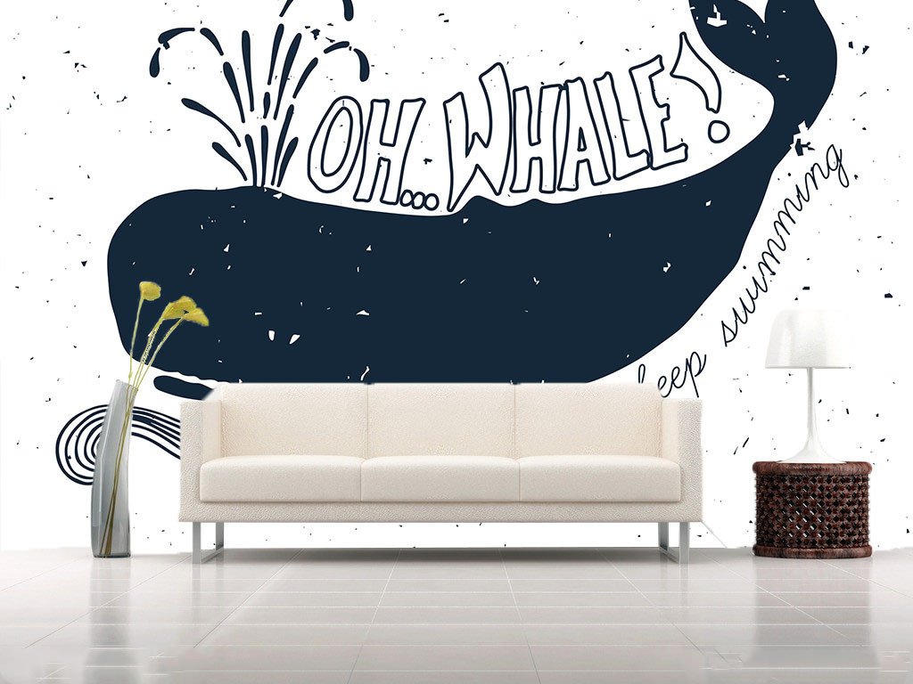 Swimming Whale Wallpaper AJ Wallpaper