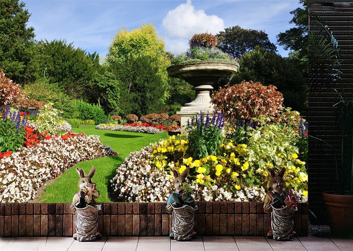 3D Garden Flower Manor 628 Wallpaper AJ Wallpaper