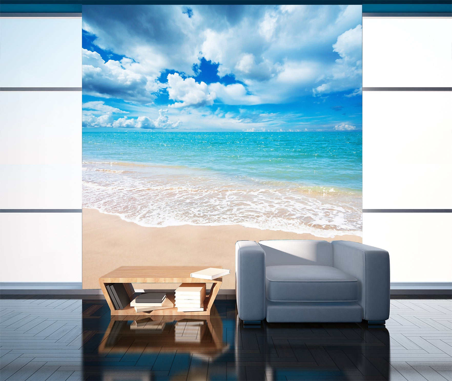 3D Blue Sea 1005 Wall Murals