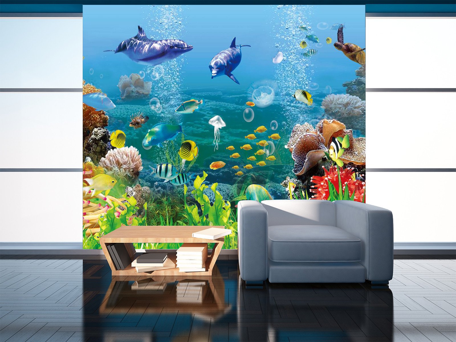 Seabed Fish And Dolphin 56 Wallpaper AJ Wallpaper 1