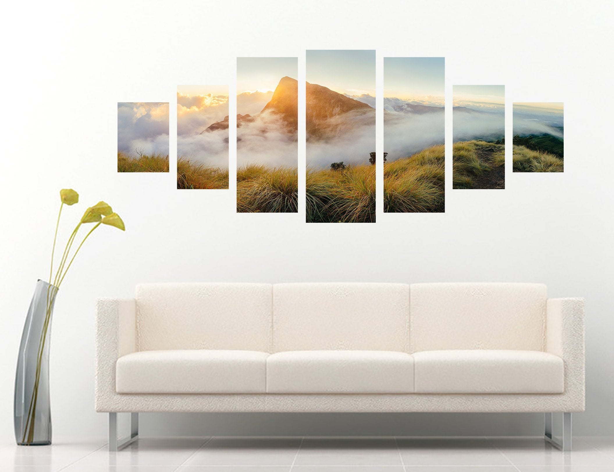 3D Mountain Clouds 048 Unframed Print Wallpaper Wallpaper AJ Wallpaper