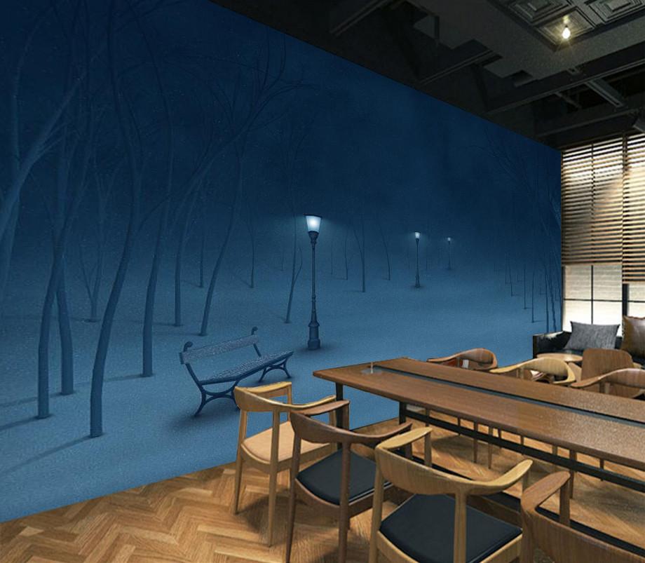 Snowy Night Lights 74 Wallpaper AJ Wallpaper 1