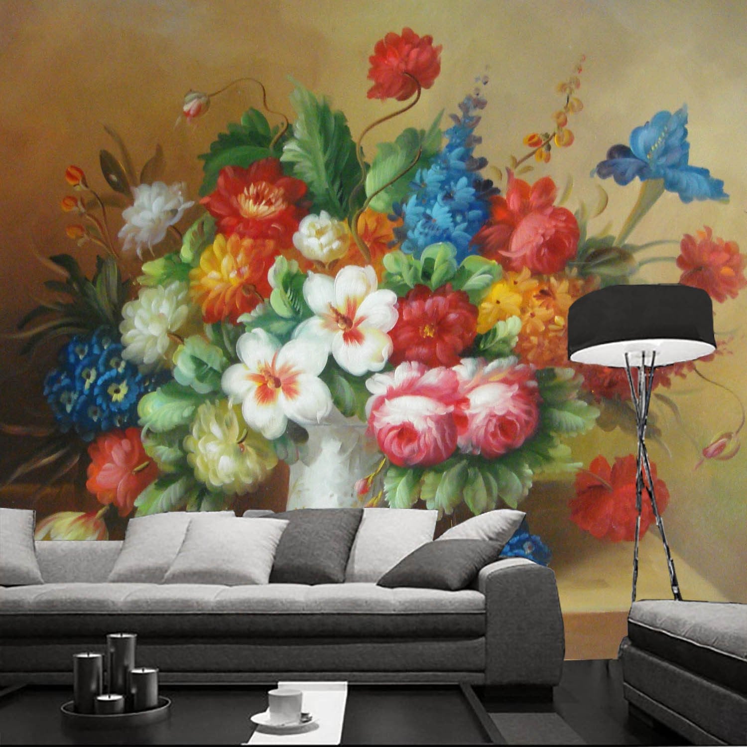 Colorful Lush Vase Wallpaper AJ Wallpaper 2