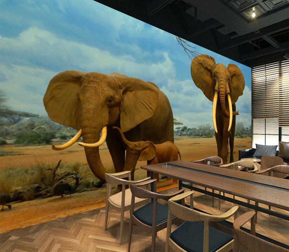 3D Elephants Family 687 Wallpaper AJ Wallpaper