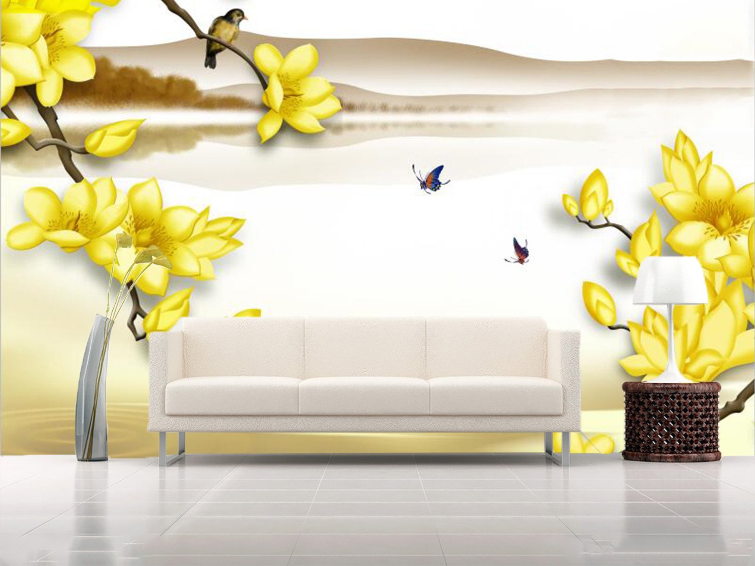 Small Yellow Flower And Swallow 34 Wallpaper AJ Wallpaper 1