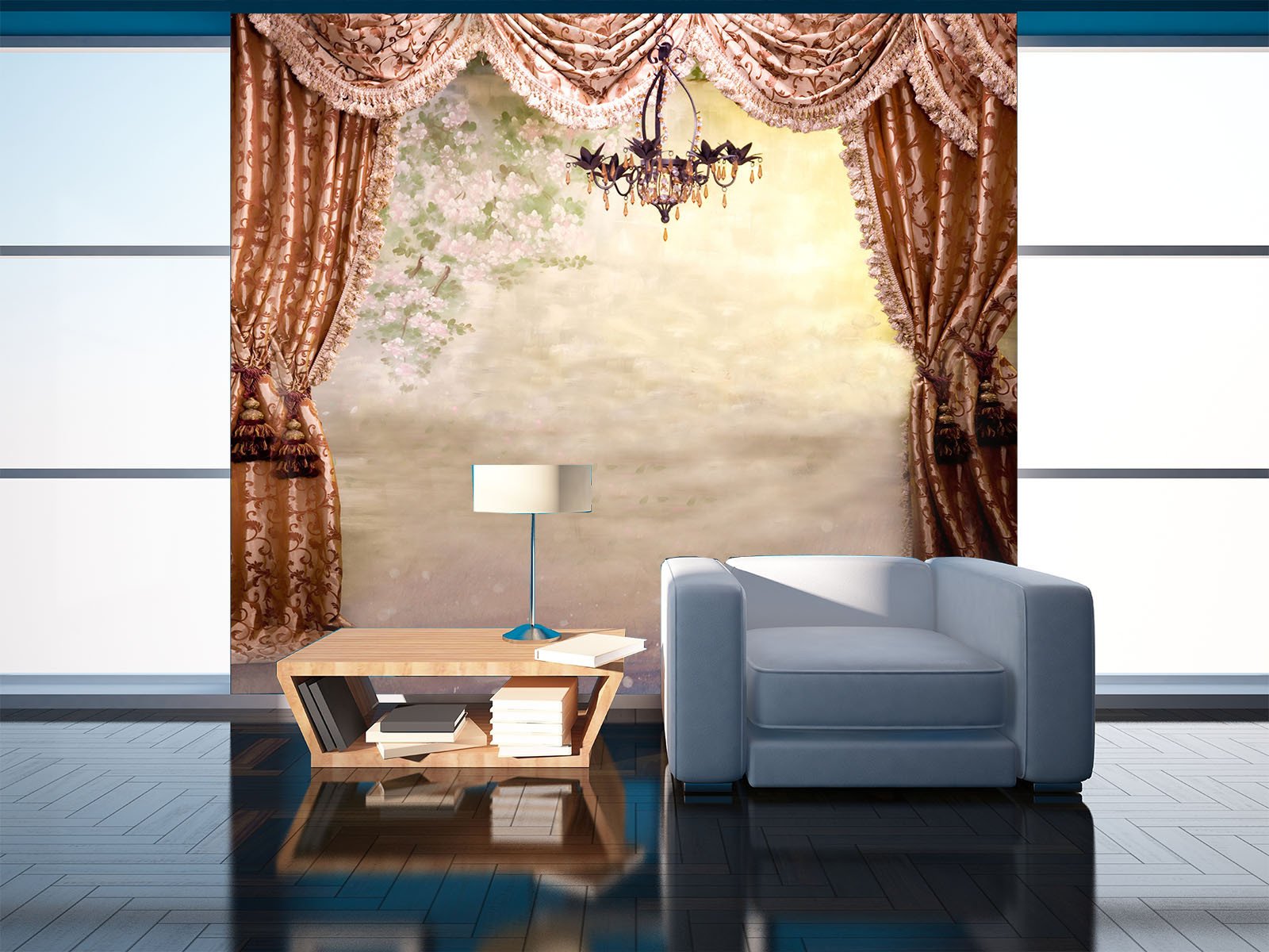 Graceful Curtain Wallpaper AJ Wallpaper