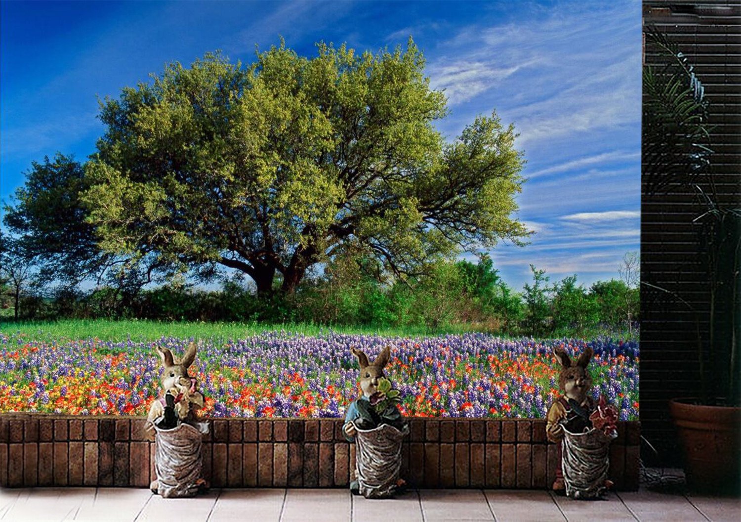 Big Green Tree With Lavender 3 Wallpaper AJ Wallpaper 1