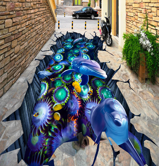 3D Sea Bottom Creatures Floor Mural Wallpaper AJ Wallpaper 2