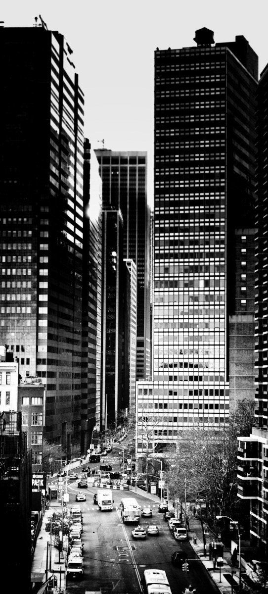 3D tall buildings highway night door mural Wallpaper AJ Wallpaper