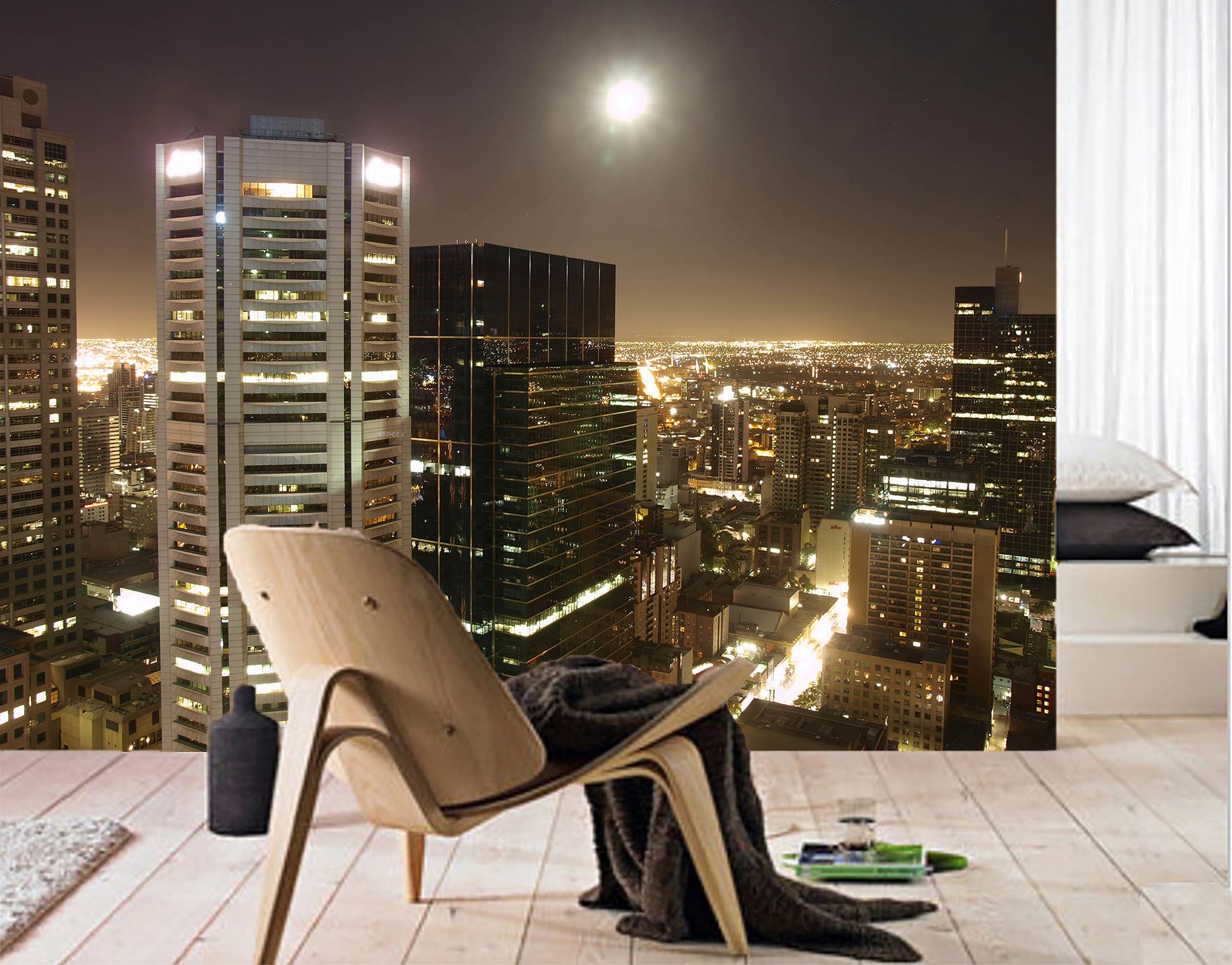 3D Night View 1518 Wall Murals