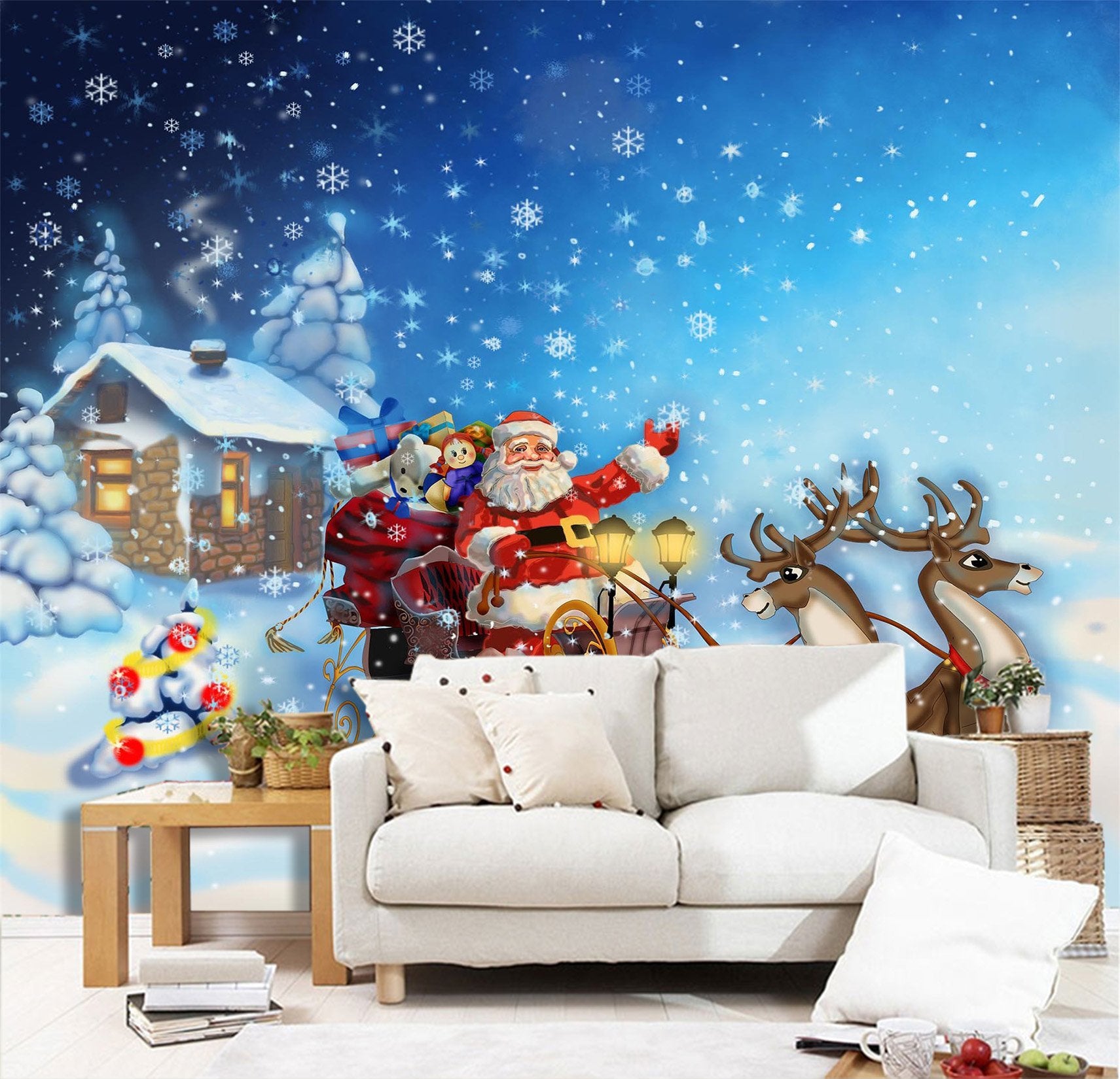 3D Sleigh Christmas 660 Wallpaper AJ Wallpaper