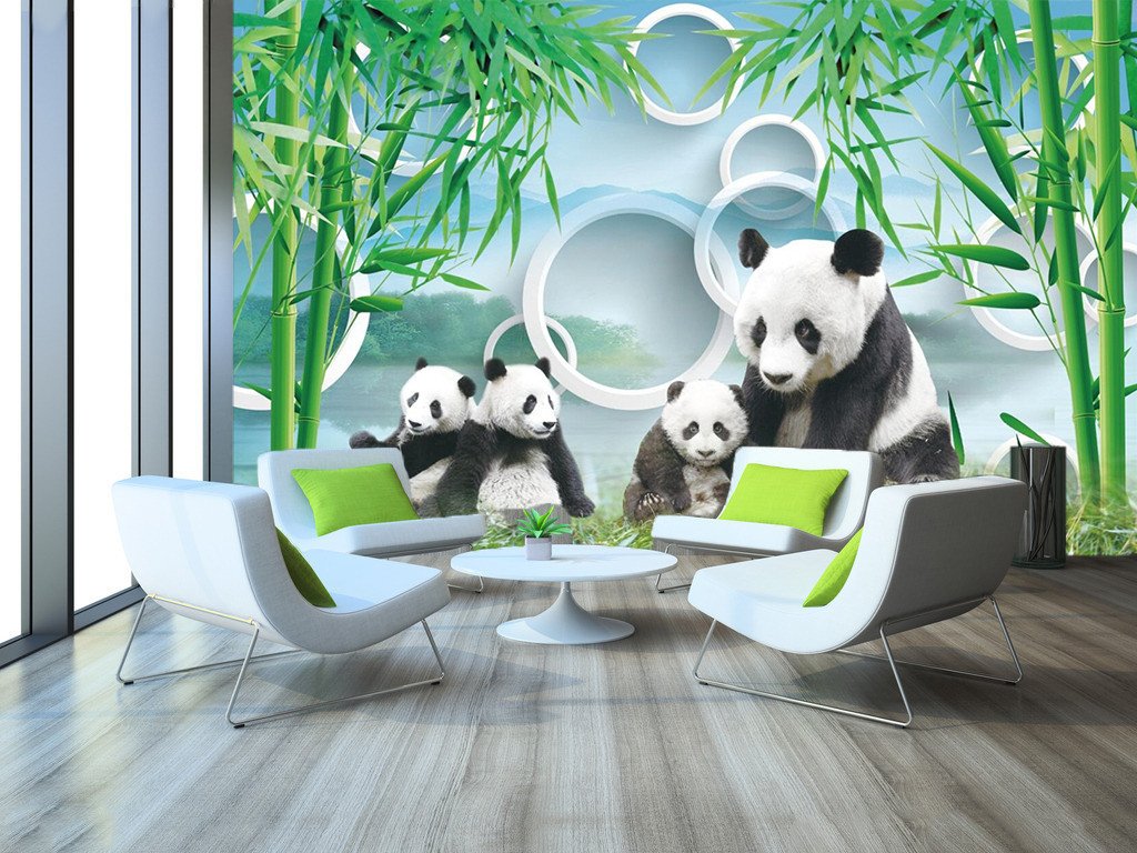 3D Bamboo Forest Panda 47 Wallpaper AJ Wallpaper