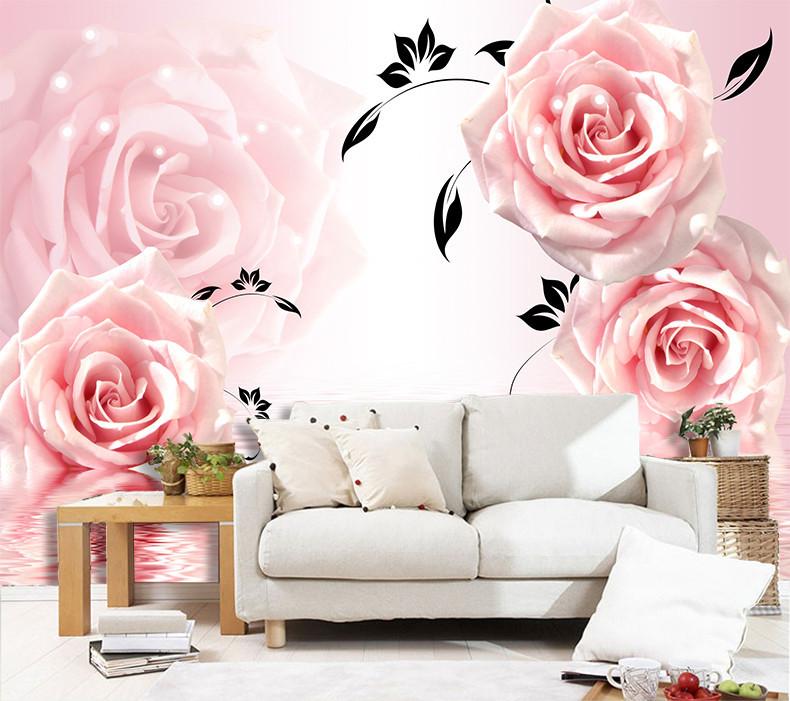 3D Elegant Pink Rose 852 Wallpaper AJ Wallpaper