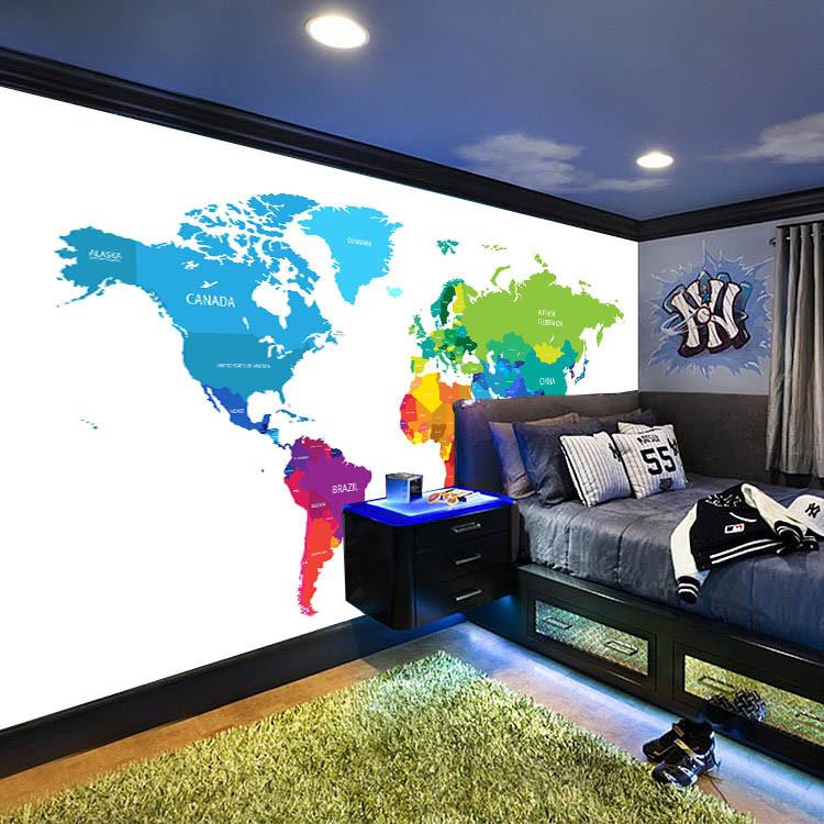 Colored World Map 2 Wallpaper AJ Wallpaper