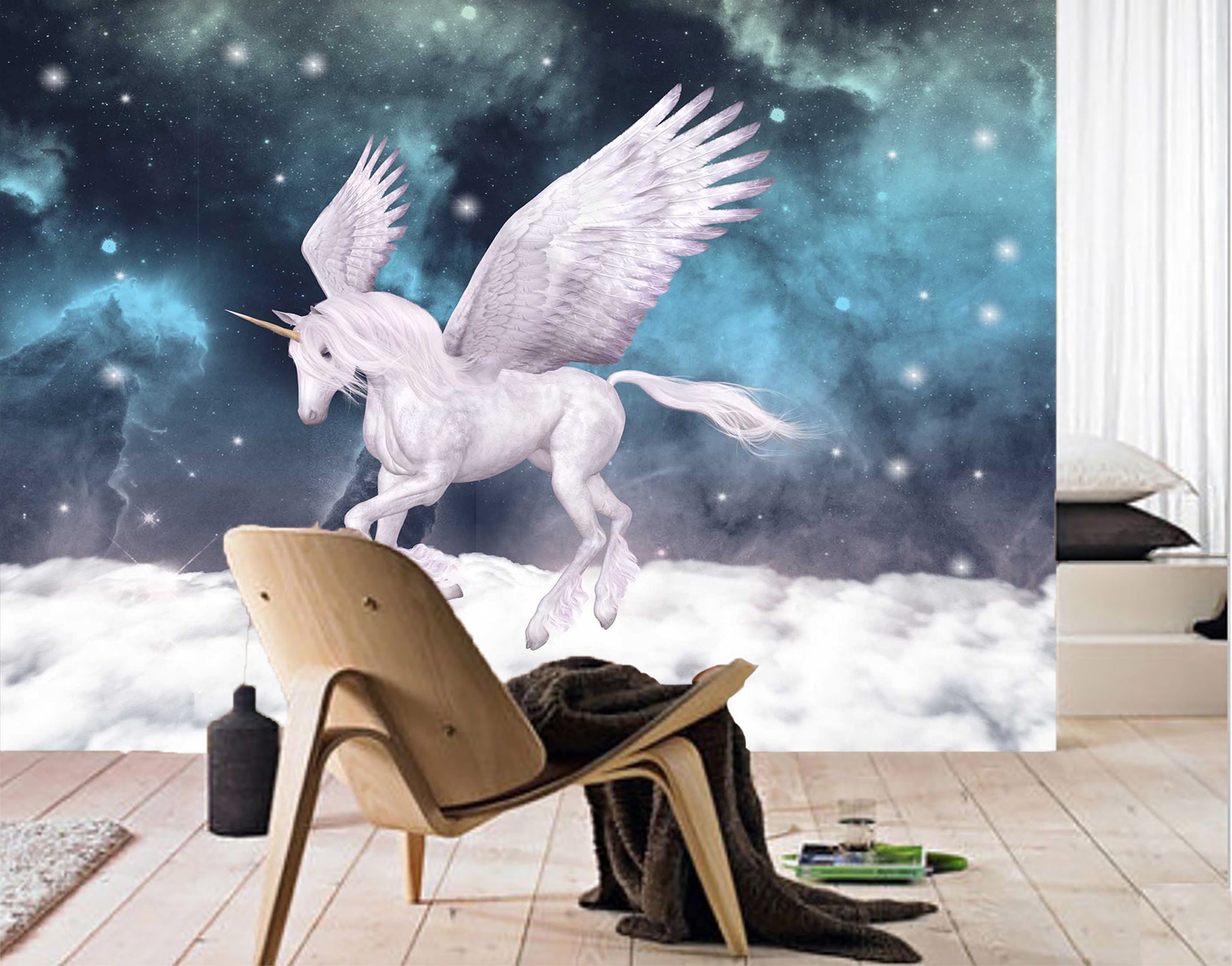 3D Unicorn Wings 1520 Wall Murals