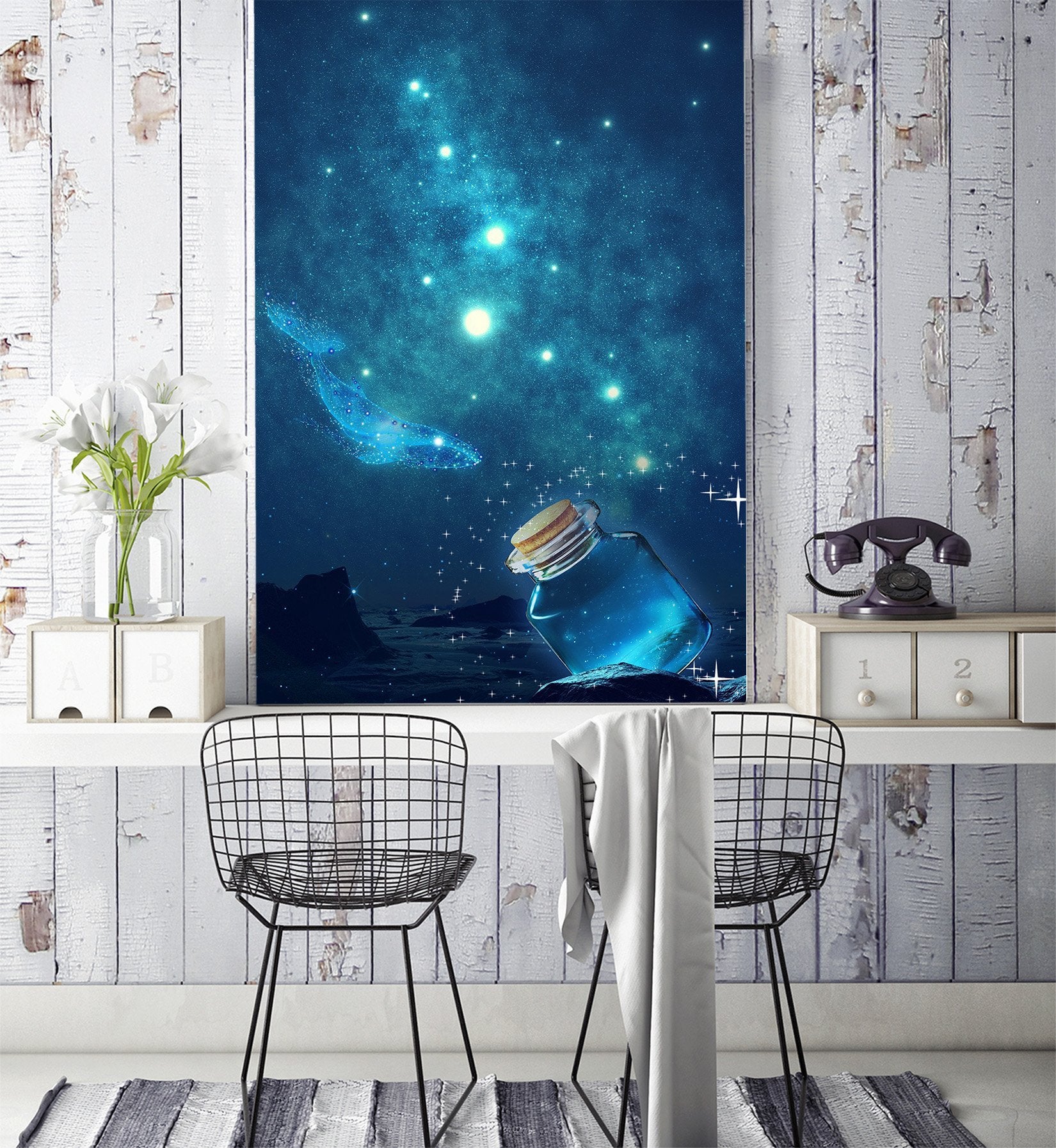 3D Drift Bottle Stars 017 Wallpaper AJ Wallpaper