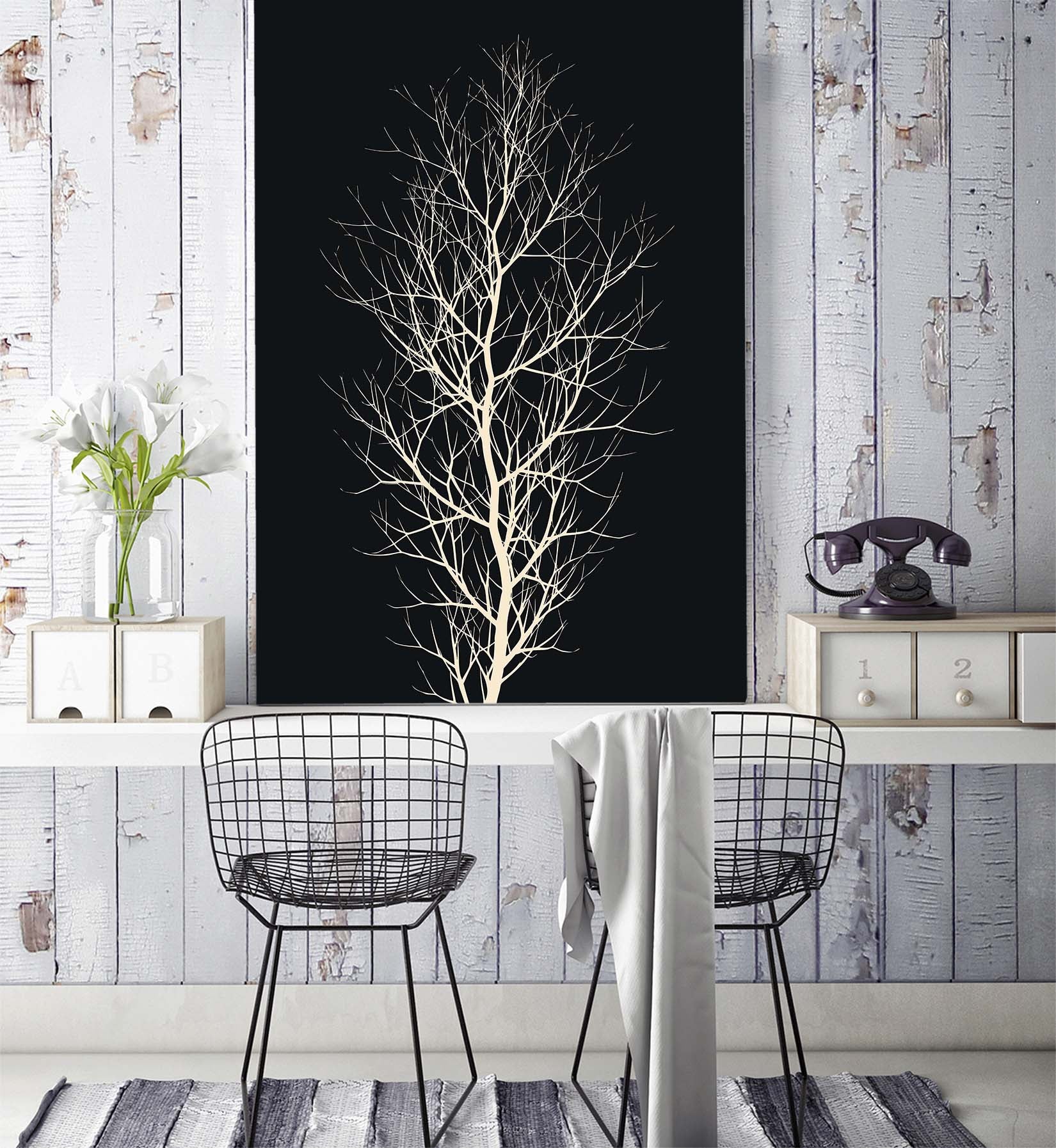 3D The White Tree 1422 Boris Draschoff Wall Mural Wall Murals