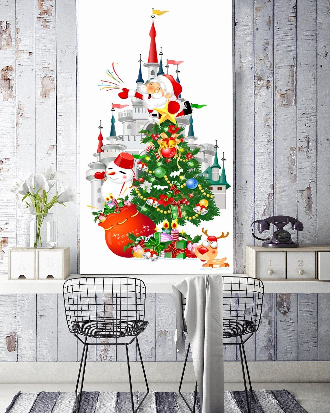 3D Castle Christmas 188 Wallpaper AJ Wallpaper