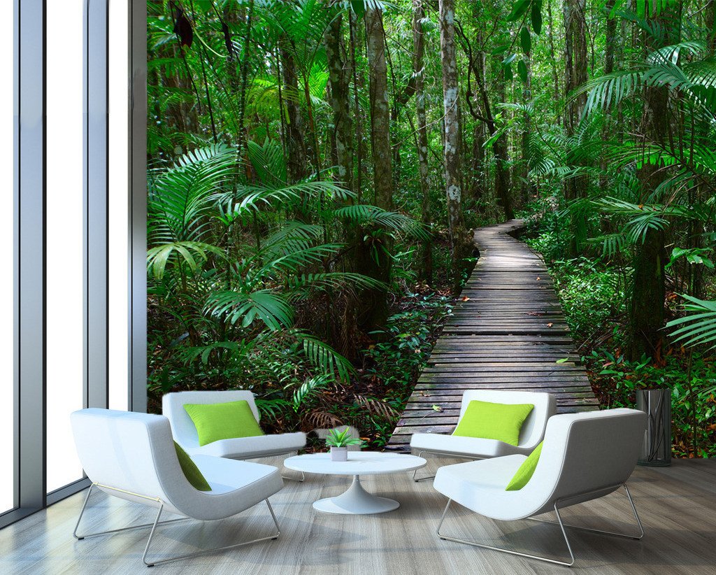 3D Green Forest Path 293 Wallpaper AJ Wallpaper