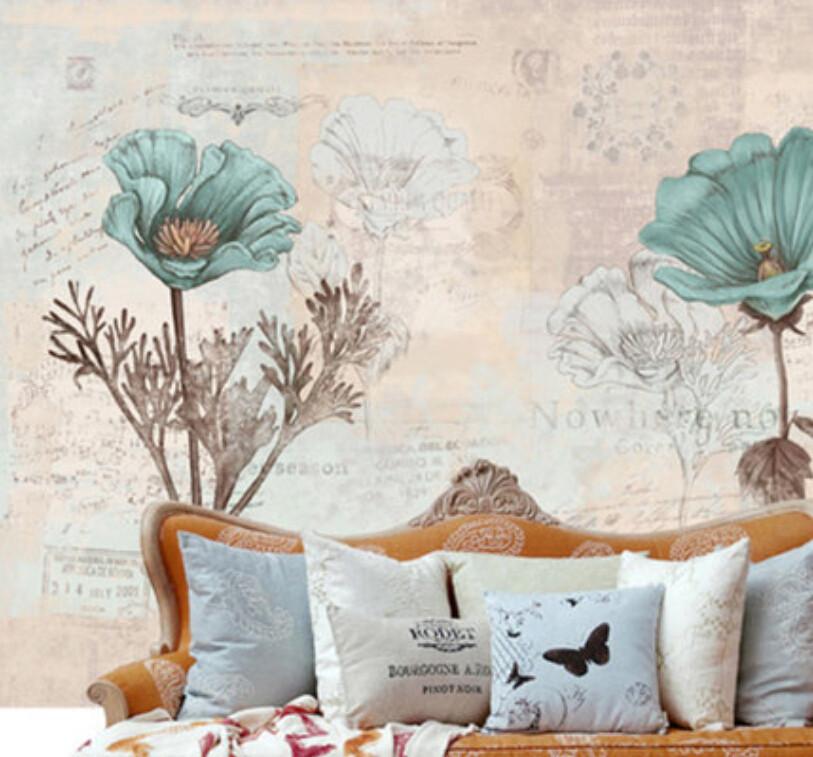 Blue Flowers 4 Wallpaper AJ Wallpaper