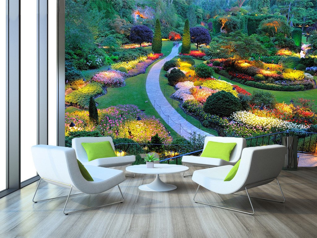 3D Flowers Garden Manor 563 Wallpaper AJ Wallpaper