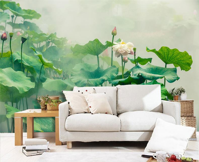 3D Green Louts Pond 556 Wallpaper AJ Wallpaper