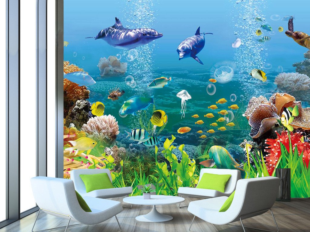 Seabed Fish And Dolphin 56 Wallpaper AJ Wallpaper 1