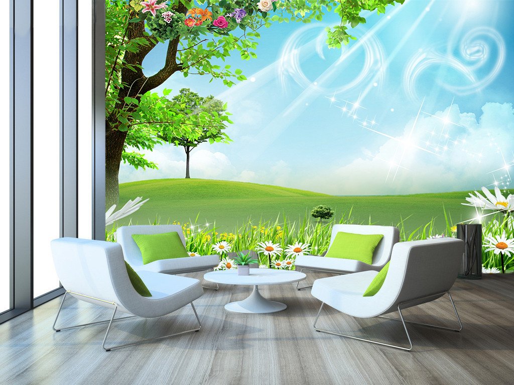 3D Sunshine Sky Tree 72 Wallpaper AJ Wallpaper