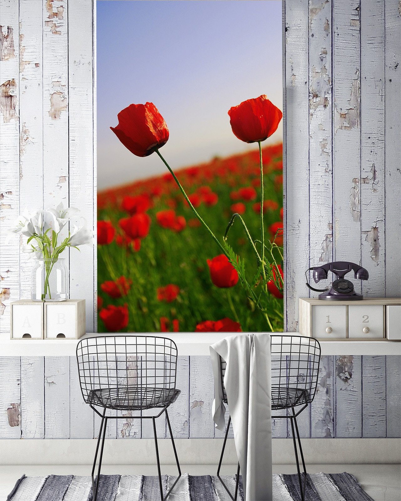 Red Flowers Field 2 Wallpaper AJ Wallpaper