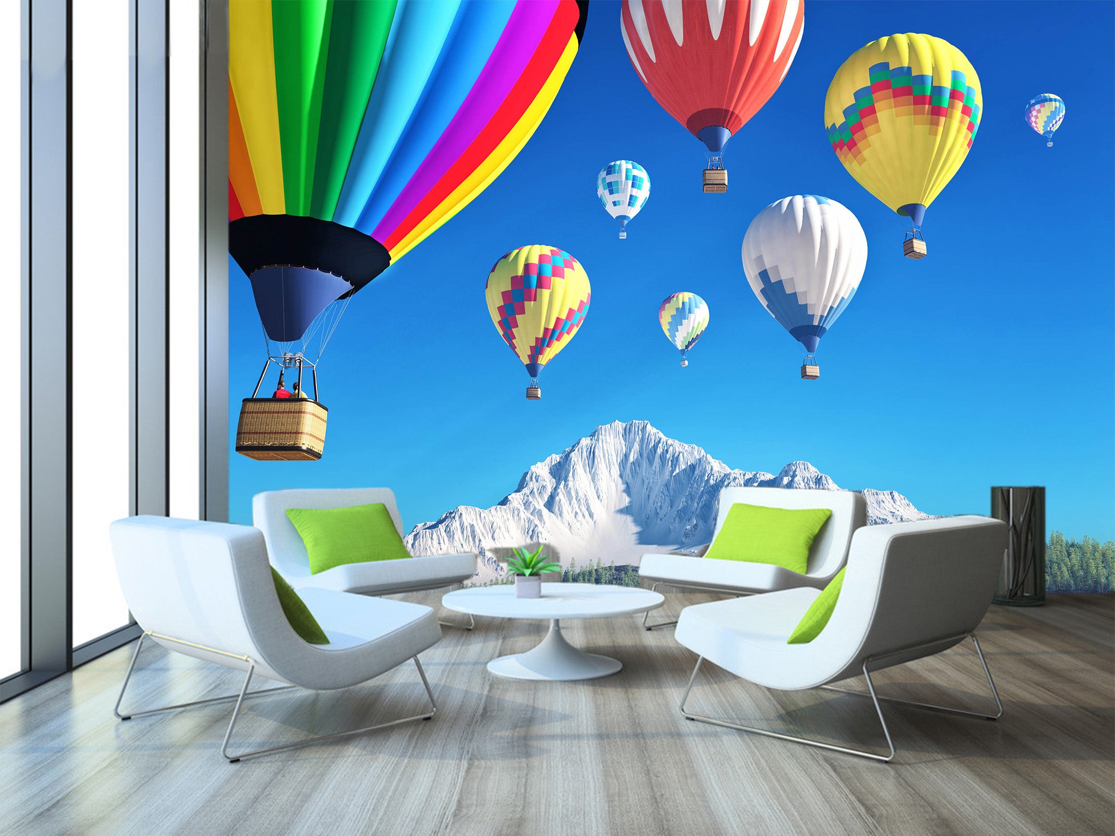 3D Balloon Take Off 1026 Wall Murals