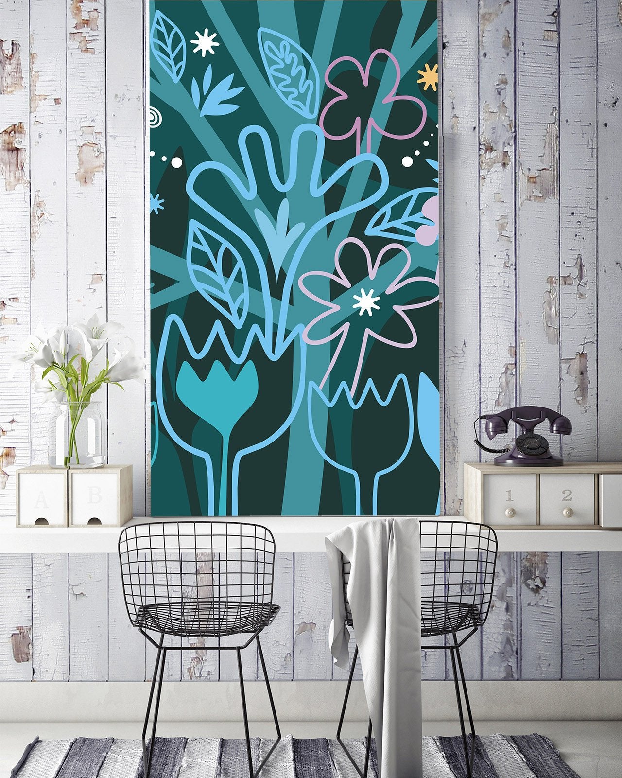 Tree Flowers Patterns Wallpaper AJ Wallpaper