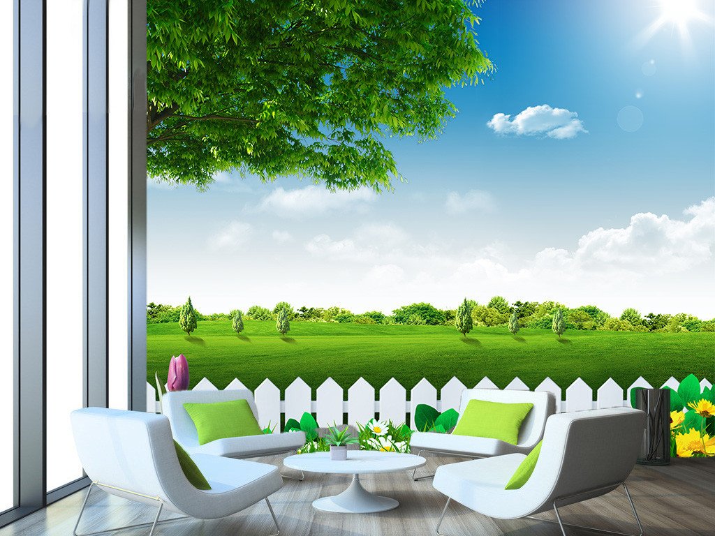 Green Natural Landscape Wallpaper AJ Wallpaper