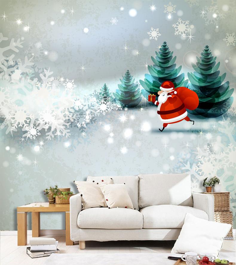 3D Father Christmas Send Gifts In Winter 2 Wallpaper AJ Wallpaper