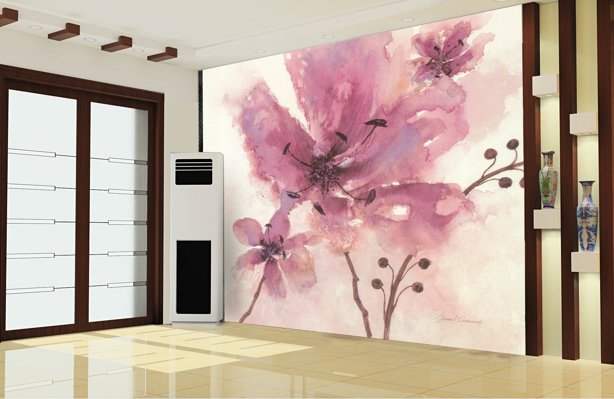 Watercolor Flowers 1 Wallpaper AJ Wallpaper