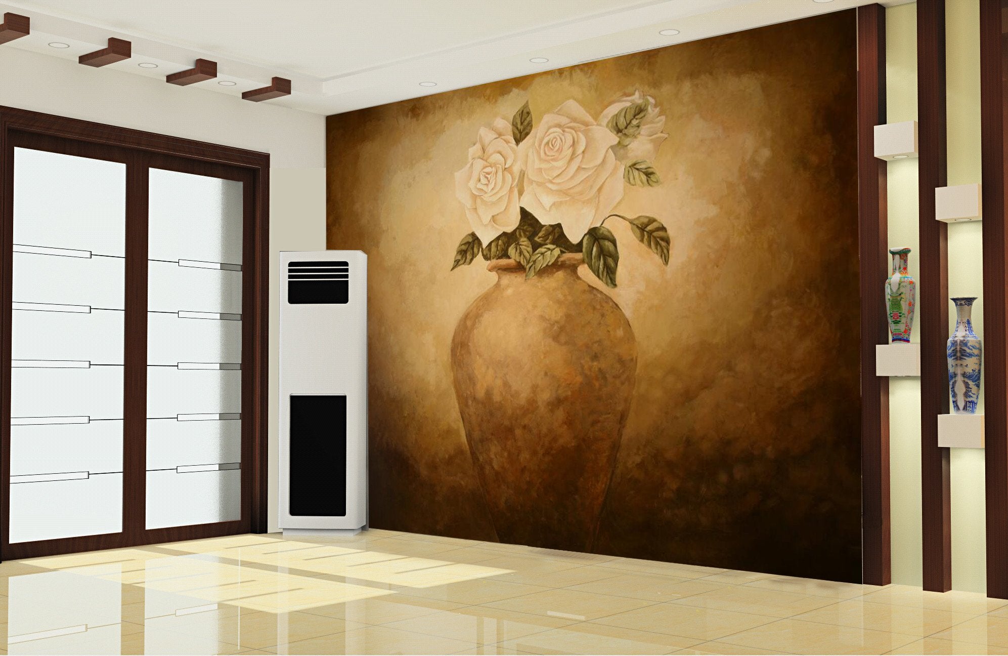 Ceramic Vase And Rose 34 Wallpaper AJ Wallpaper 1