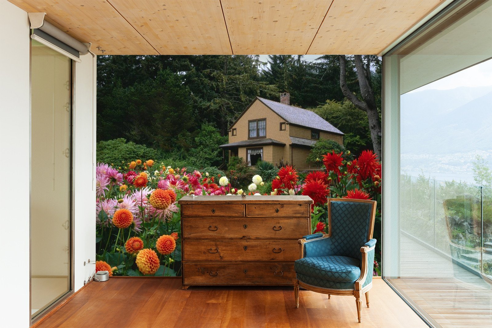 Flowers Fields And Villa 354 Wallpaper AJ Wallpaper 1