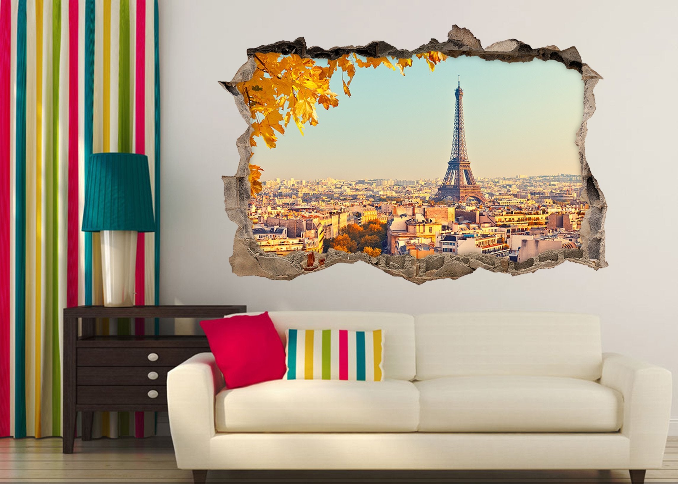 3D Paris Scenery 342 Broken Wall Murals Wallpaper AJ Wallpaper