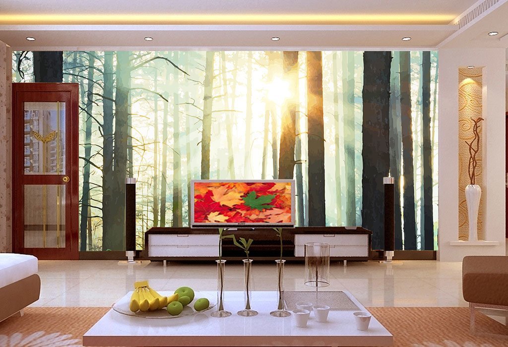 3D Sunny Forest 109 Wallpaper AJ Wallpaper