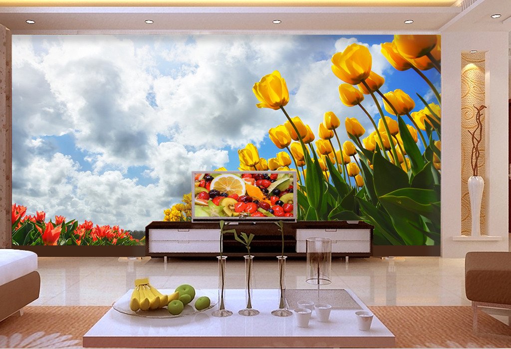 3D Pretty Tulips 298 Wallpaper AJ Wallpaper