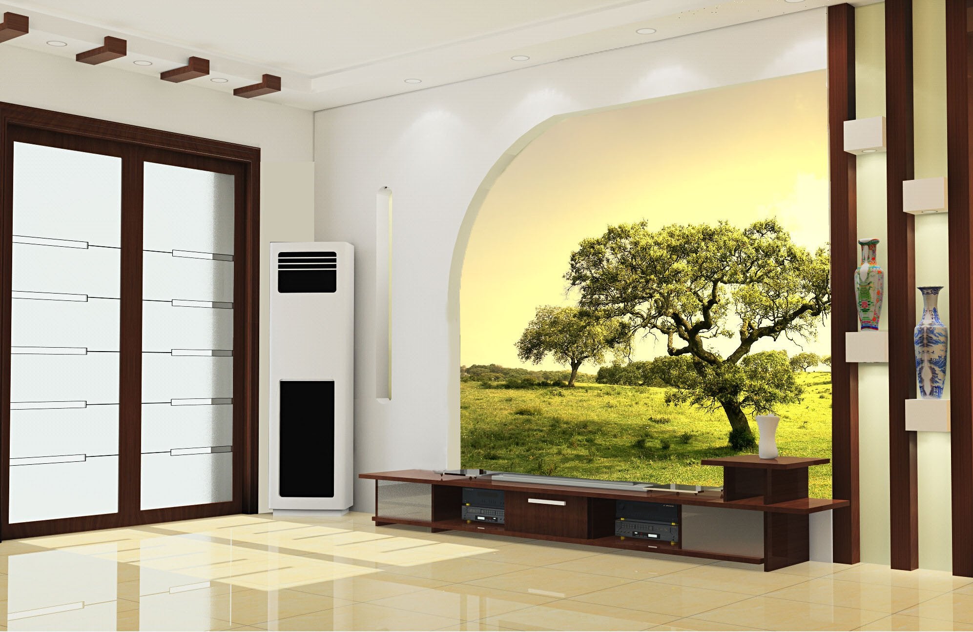 Green Trees Wallpaper AJ Wallpaper