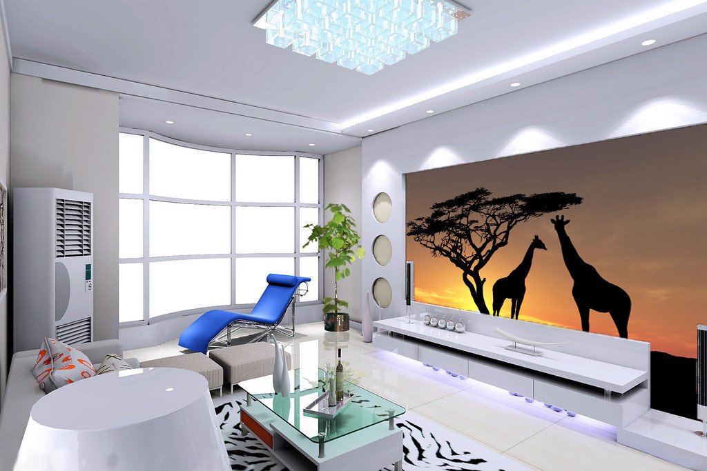 Two Giraffes Wallpaper AJ Wallpaper