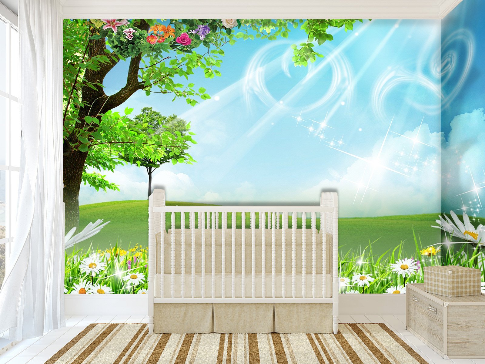 3D Sunshine Sky Tree 72 Wallpaper AJ Wallpaper