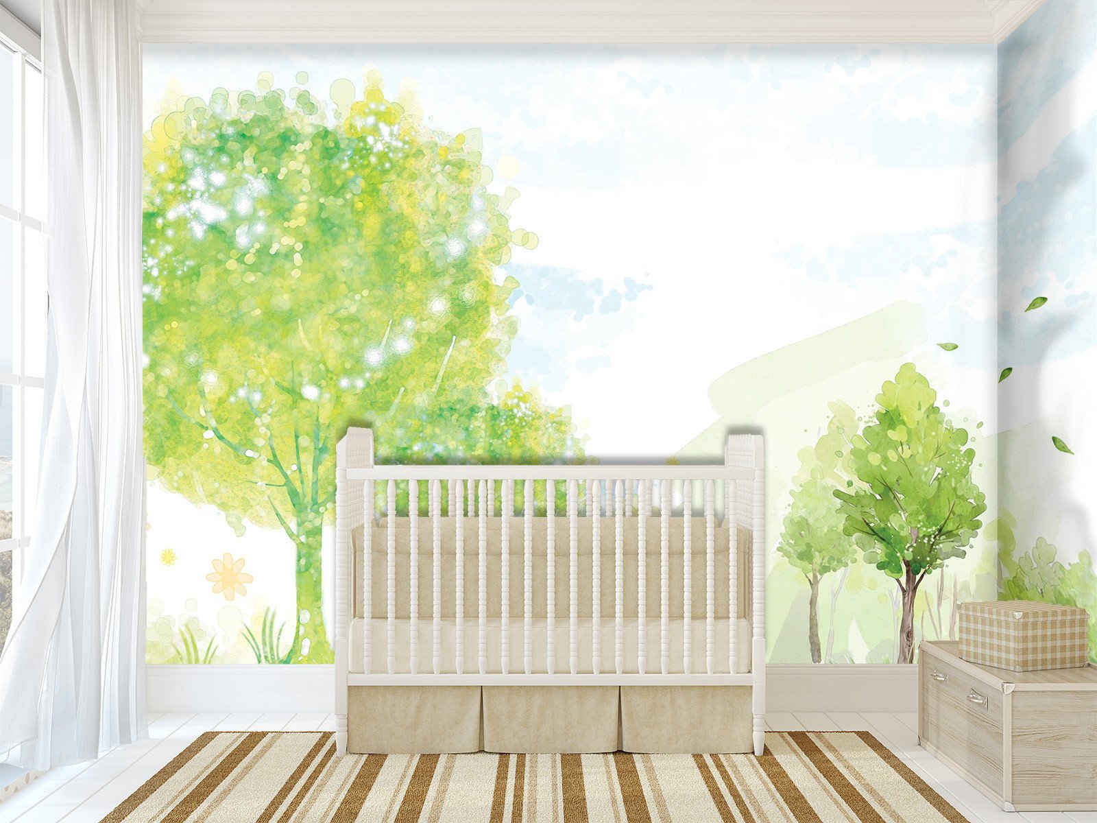 3D Green Dainty Tree 872 Wallpaper AJ Wallpaper